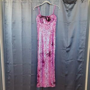 Bardot Pink Sequin Maxi Dress